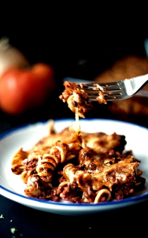 Beef & Bacon Baked Pasta